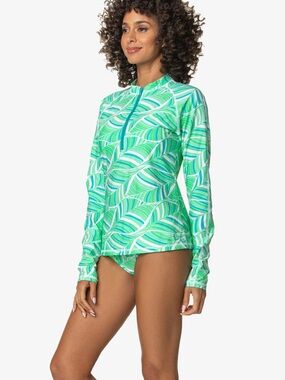 Helen Jon Sun Shirt Upf50+ Hana Print Size M